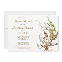 コットン素朴フローラ羽毛ブライダルシャワー