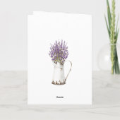 コットン素朴ラベンダーカントリーウェディング サンキューカード (裏面)