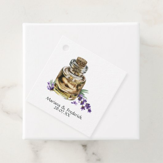 コットン素朴ラベンダーカントリーウェディング フェイバータグ (インサイチュ)