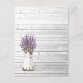 コットン素朴ラベンダーズ結婚ゲスト詳細 エンクロージャーカード (裏面)