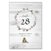 コットン素朴ラベンダーテーブル番号 テーブルナンバー (裏面)