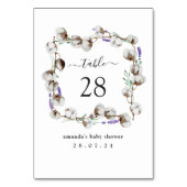 コットン素朴ラベンダー テーブルナンバー (裏面)