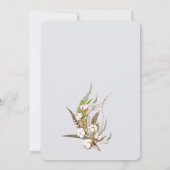 コットン素朴リースフェザー結婚 招待状 (裏面)