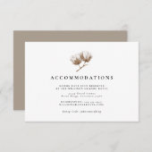 コットン素朴宿泊用エンクロージャカード 出欠カード (正面/裏面)