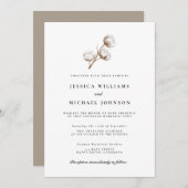 コットン結婚素朴ズ 招待状 (正面/裏面)