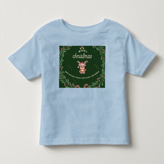 コットン高品質の生地で作られる トドラーTシャツ (正面)
