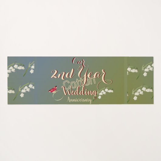 コットン2周年記念結婚ヨガマット ヨガマット (裏面(横))