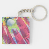 コットン デザイン スクエア キーチェーン (裏面)