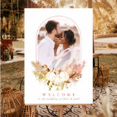 コットン フラワー ブーケ フォト 秋 ウェディング ウェルカム ポスター