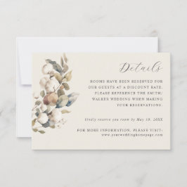 コットン&ユーカリ結婚ス詳細カード 出欠カード