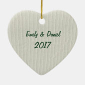 「コットン」ルック2周年結婚オーナメント セラミックオーナメント (裏面)