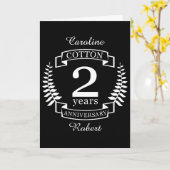 コットン 結婚記念日 2周年 結婚 カード (黄色い花)