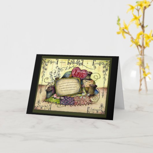 コットン 2周年 結婚記念日 ギフトカード カード (黄色い花)