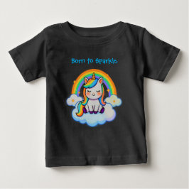 コットンTシャツ - おしゃれなユニコーン ベビーTシャツ