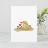 コットージコアのカエルとケシの花 招待状 (スタンド正面)