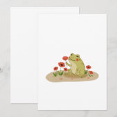 コットージコアのカエルとケシの花 招待状 (正面/裏面)