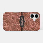 コッパースワール iPhone 16ケース (裏面横)