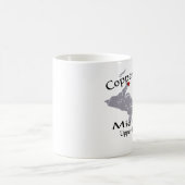 コッパーハーバーミシガンハートハートマップデザインMug コーヒーマグカップ (中央)