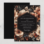 コッパーフラワーリアージュ ウェディング 招待状 (正面/裏面)