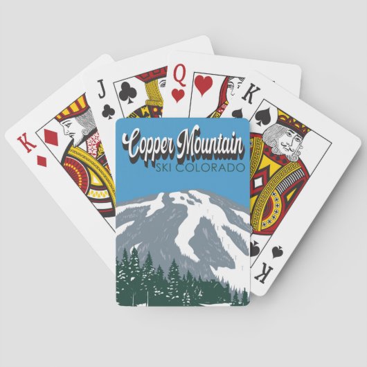 コッパーマウンテンスキーエリアコロラドヴィンテージ トランプ (裏面)
