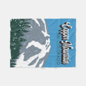 コッパーマウンテンスキーエリアコロラドヴィンテージ フリースブランケット (正面(横))