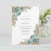 コッパー+シーフォーム+芍薬の結婚式 招待状 (スタンド正面)