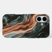 コッパー&テアル大理石フロー Case-Mate iPhoneケース (裏面 (横))