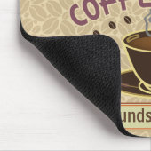 コップが付いている喫茶店はあなた自身のパーソナライズ作成します マウスパッド (コーナー)