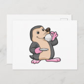 コップとソーサーを持ったモグラ ポストカード (正面/裏面)