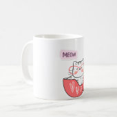 コップに猫が鳴く コーヒーマグカップ (正面左)