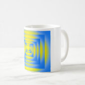 コップのマグを熟視する太陽のな日曜日 コーヒーマグカップ (正面右)