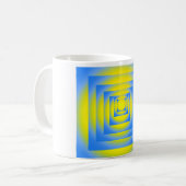 コップのマグを熟視する太陽のな日曜日 コーヒーマグカップ (正面左)