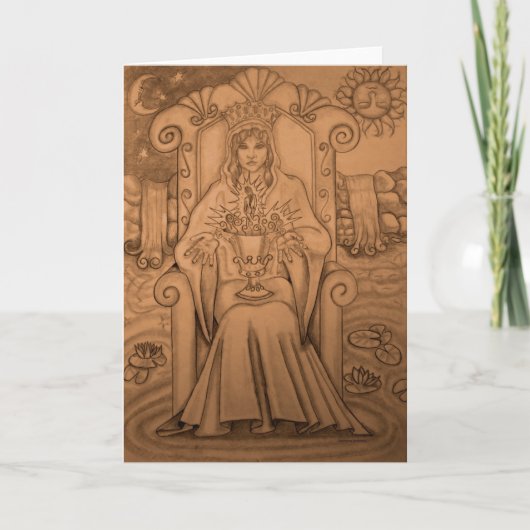 コップの女王-占いカード カード (正面)