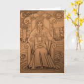 コップの女王-占いカード カード (黄色い花)