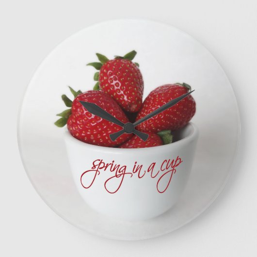 コップの春 ラージ壁時計 (正面)