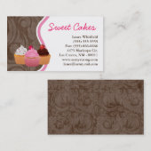 コップはベーカリーの甘い御馳走名刺を固めます 名刺 (正面/裏面)
