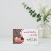 コップはベーカリーの甘い御馳走名刺を固めます 名刺 (スタンド正面)