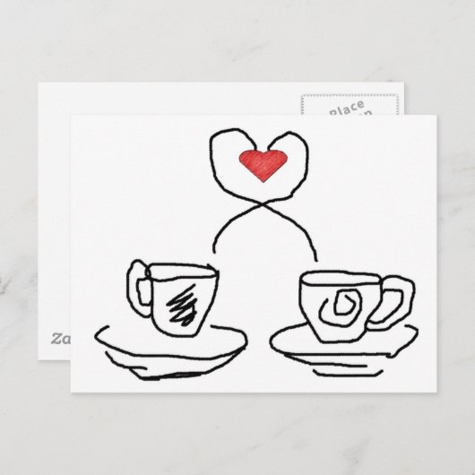 コップをの持とう。 ポストカード (正面/裏面)