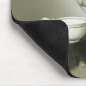 コップを握っている女性 マウスパッド (コーナー)