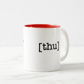 コップ日の木曜日のマグ ツートーンマグカップ (正面右)