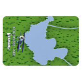 コッヘル湖（Kochelsee）, ドイツの地図 マグネット (横)