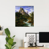 コッホ – Das Wetterhorn von der Rosenlaui aus, 1824 ポスター (ホームオフィス)