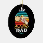 コッ最高のカティエルパパエバーバードコッカティエルパロット セラミックオーナメント (右)