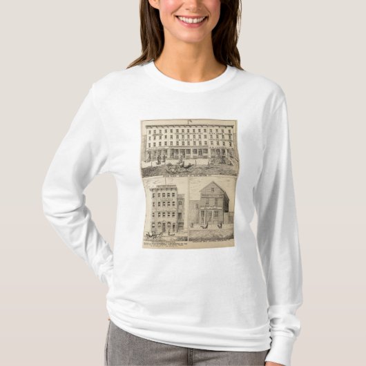 コツコツつつく音のブロック Tシャツ (正面)