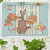 コテかわいらしガコアの鳥獣パーソナライズされた キッチンタオル (折り畳み)