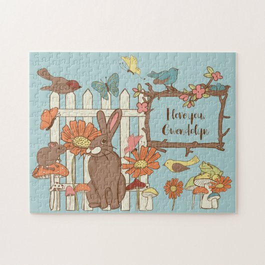 コテかわいらしガコアの鳥獣パーソナライズされた ジグソーパズル (横)