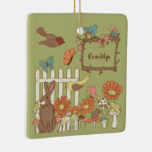 コテかわいらしガコアの鳥獣パーソナライズされた セラミックオーナメント (右)