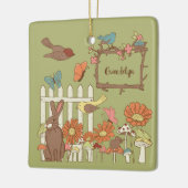 コテかわいらしガコアの鳥獣パーソナライズされた セラミックオーナメント (左)