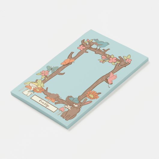 コテかわいらしガコアの鳥獣パーソナライズされた ポストイット (アングル)