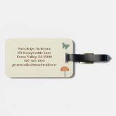 コテかわいらしガコアの鳥獣パーソナライズされた ラゲッジタグ (裏面横)